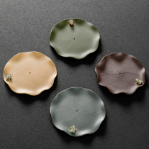 Shengyao purple sand lotus leaf teacup pad can raise frogs Cute tea pet tea tray Insulation pad Tea ceremony accessories cup holder Household