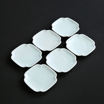 Shengyao Celadon teacup holder Yingqing coasters Heat insulation ceramic coasters Kung Fu tea set Tea ceremony zero with tea mat Household