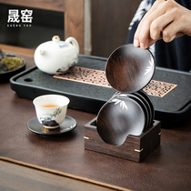 Body Kilns Heavy Bamboo Cup Cushion Round Cup Tosets Group Suit Tea Cup Insulation Mat Kung Fu Cup Mat Tea Duct Accessories Tea Cup Mat
