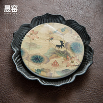 Shengyao Absorbent Tea Cup Mat Tea Totea Dao New Chinese Retro Ceramic Thermal Insulation Mat Light Extravagant Fu Tea Accessories