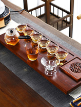 Sheng Kiln bamboo tea tray Whole solid wood Kung Fu tea set Household drainage simple Japanese incense burner tea tray