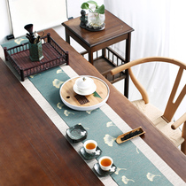 Shengyao tea tray mat Tea mat linen zen dry foam waterproof fabric Tea tablecloth Printed cotton linen tablecloth Chinese set
