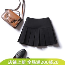 Red A- line dress womens 2020 new small man plus velvet pleated skirt xs Plus small size 145 high miniskirt