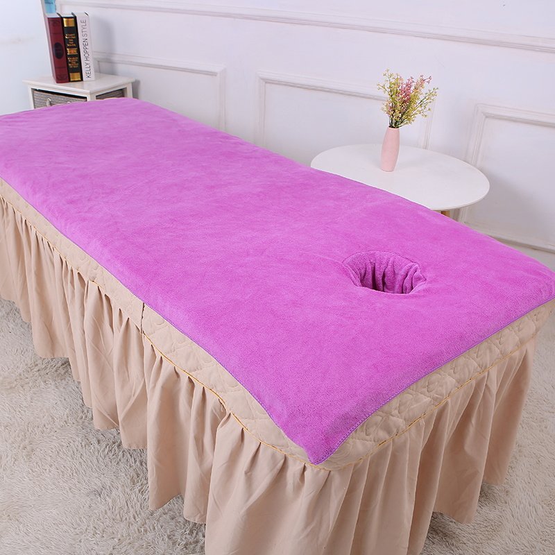 bath towels opening holes with holes Absorbent Soft Beauty Salon Massage Bed Single Bunk Bed Towels Special Thickening Intensify Towel Fire Therapy