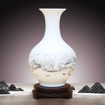 Jingdezhen ceramics small classical pastel vase crafts Living room ornaments Home wine cabinet decorations