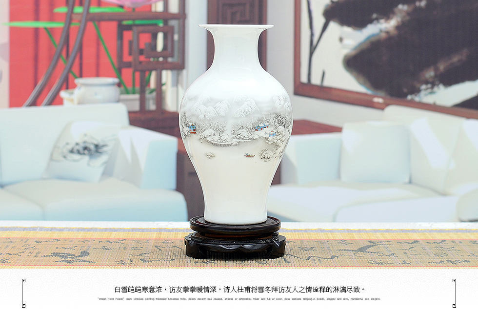 Jingdezhen ceramics trumpet classical famille rose porcelain vase sitting room place home wine ark, adornment ornament