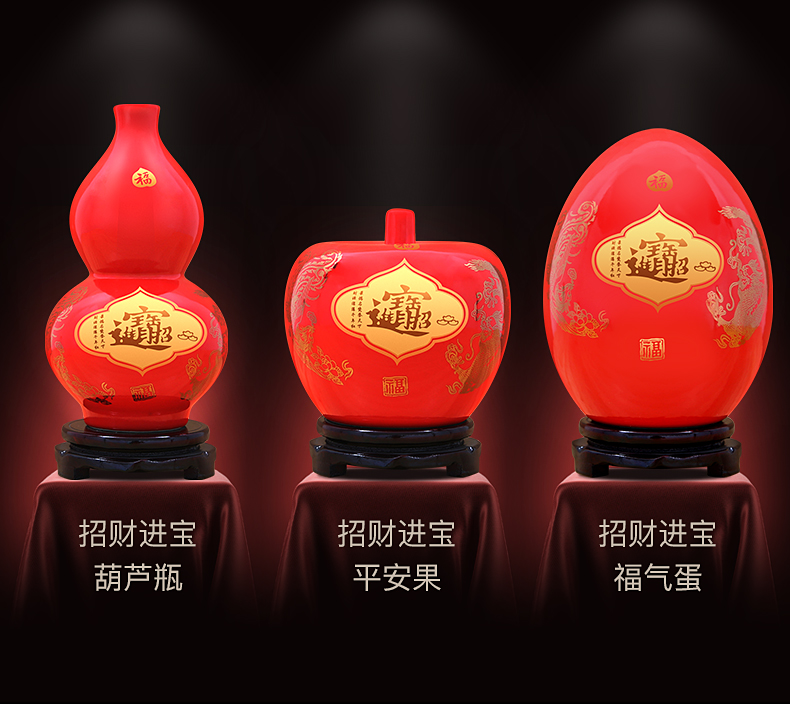 Chinese red paint longfeng to industry maxim's vase