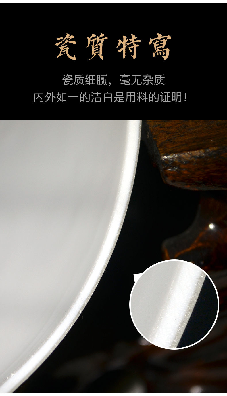 To ceramics high white transparent thin foetus enamel paint mountain yu LouTing vase