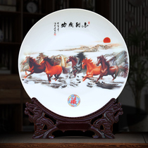 Jingdezhen ceramic Chinese decoration Living room decoration Home creative desk TV cabinet Handicraft ornaments