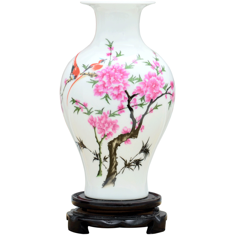 Jingdezhen ceramics trumpet classical famille rose porcelain vase sitting room place home wine ark, adornment ornament