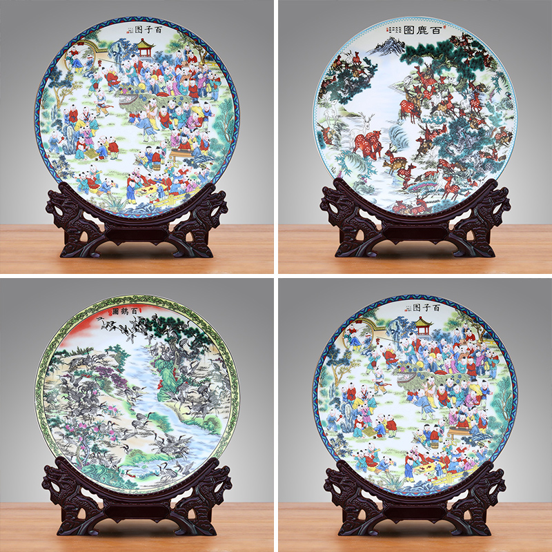 To archaize ceramic hang dish decoration plate, the ancient philosophers figure ceramic furnishing articles dish diy custom designs
