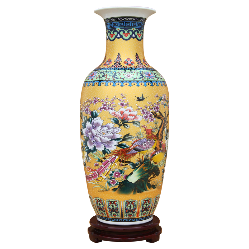Limited edition hand - made gold big porcelain vase jingdezhen ceramic decoration crafts are household act the role ofing is tasted flower arrangement