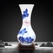 Jingdezhen ceramics hand-painted bucket color blue and white porcelain vase ornaments living room flower arrangement living room crafts