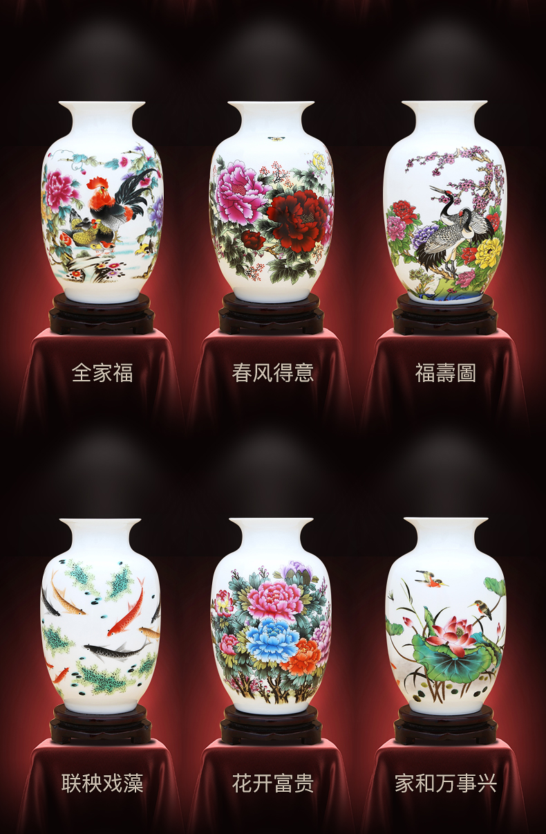 Jingdezhen ceramics white trumpet vase water raise flower arranging furnishing articles household act the role ofing is tasted rich ancient frame sitting room office