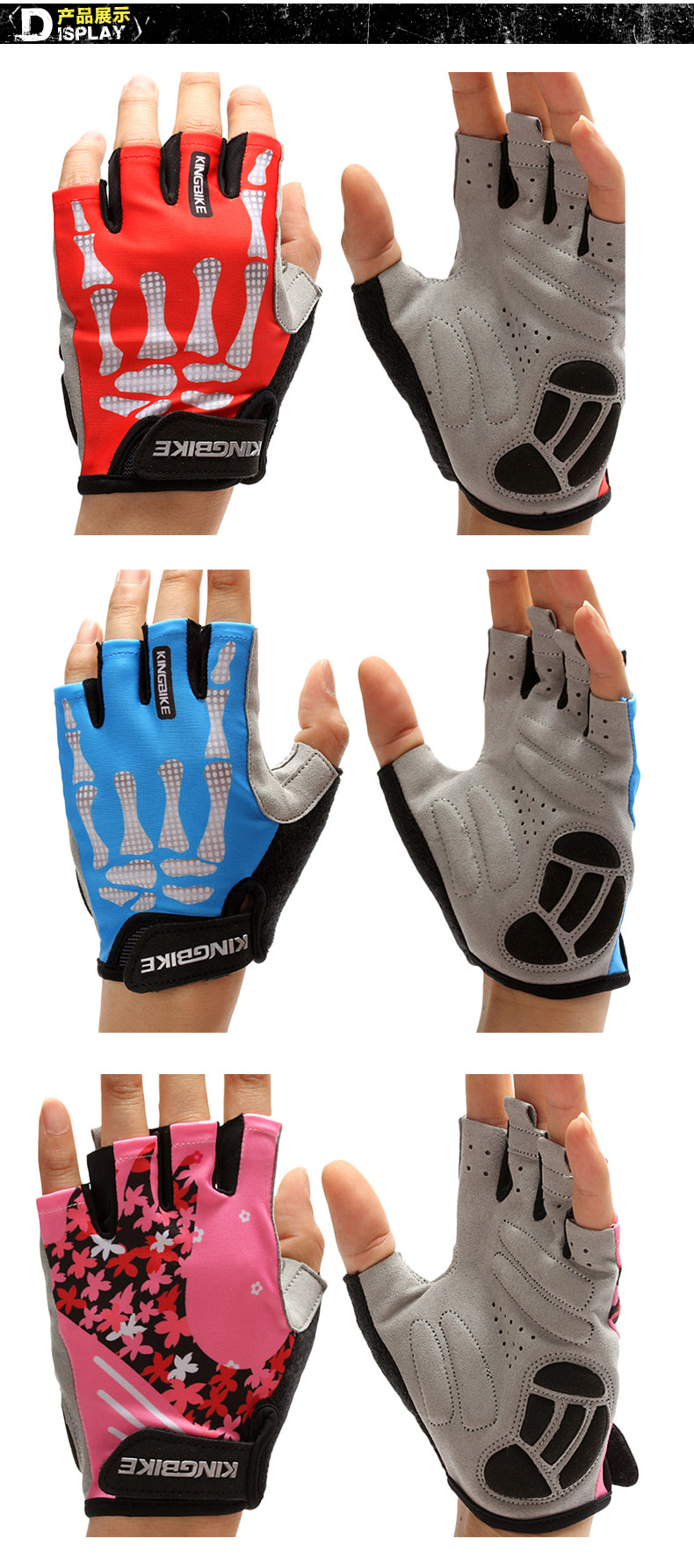 Gants pour vélo mixte KINWIN - Ref 2247608 Image 6