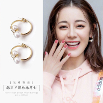 Korea East Gate Pearl Earrings 2021 New Personality Temperament Earrings Female Joker Simple Design Tide Earrings