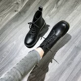 Martens, демисезонные нескользящие короткие сапоги в английском стиле, из натуральной кожи, 2020, по фигуре