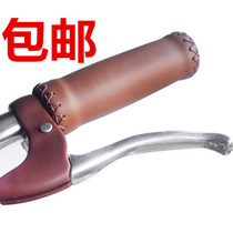 Lady bicycle brake handle Vintage brown brake handle Folding bike Mountain bike universal brake handle set Riding accessories