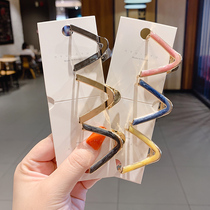 South Korean v-shape grip dinghy with elegant temperament Elegant Temperament Arrest card Issuer Red Mid Hair hairpin Hairpin Hairpin Accessories Clip children Broken Hair