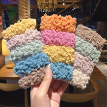  Cute lamb plush handmade mango hairpin female broken hair Korean childrens clip net red side hairpin headdress