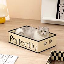 Creative rectangular black and white checkerboard cat scratching board extra large wear-resistant and crumb-free corrugated checkerboard cat scratching board carton