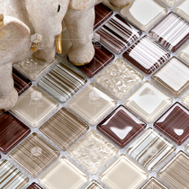 Jingying Mosaic 105 Crystal Glass Hand-painted Mediterranean Living Room Background Wall Sticker Toilet Bathroom Tile