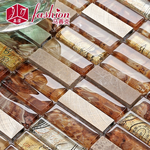 Кристаллический алюминиевый сплав Хрустальный стеклянный камень 啡 啡 马 马 马 Телевизионный фон стены гостиная плитка ресторана