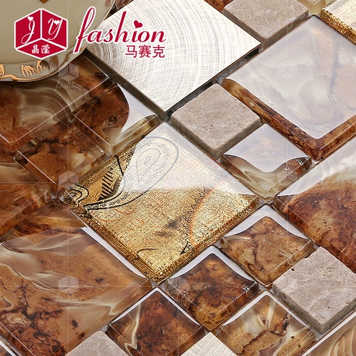 Кристаллический алюминиевый сплав Хрустальный стеклянный камень 啡 啡 马 马 马 Телевизионный фон стены гостиная плитка ресторана