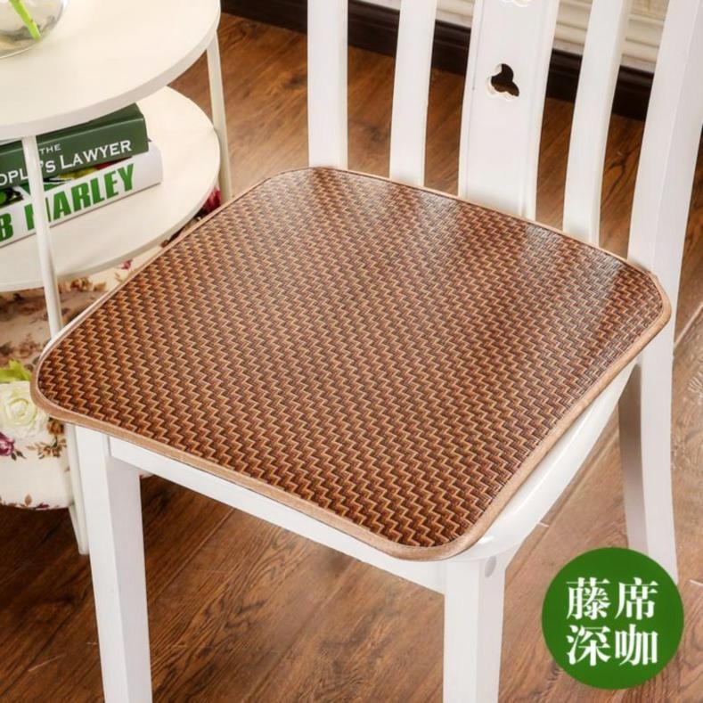 Chair bamboo mat Summer cool mat Cushion Dining chair cushion Square fixed belt chair College students office workers piece thickness