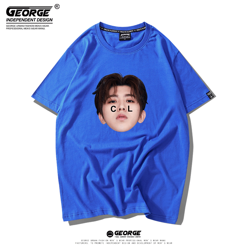 [Кай Кун футболка с коротким рукавом фан-одобрение cool кун кун аватар KUN копия T-shirt ikun свободная полуприлегающая cotton]