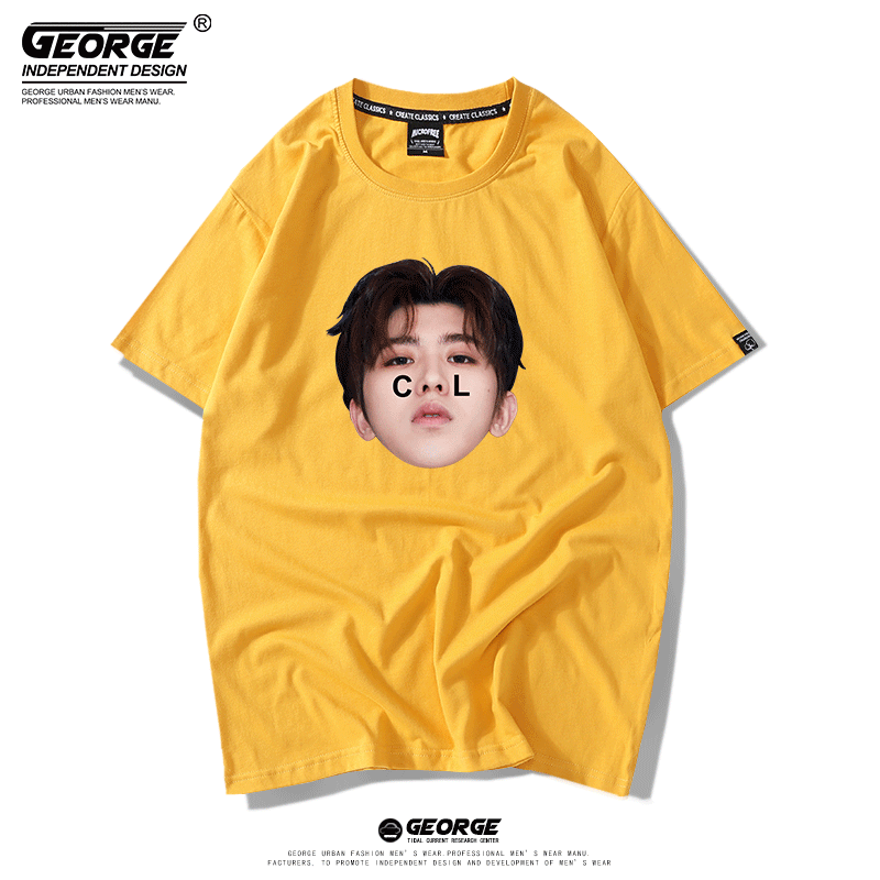 [Кай Кун футболка с коротким рукавом фан-одобрение cool кун кун аватар KUN копия T-shirt ikun свободная полуприлегающая cotton]