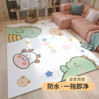 Children's mat home bedroom pvc scrub waterproof reading carpet living room cartoon climbing mat custom