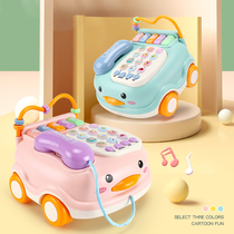 Childrens toy simulation telephone landline baby puzzle music early education 0-1-3 years old boys and girls 9 months baby