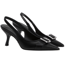CHARLESKEITH24 new summer style CK1-60361511 temperament pointed metal buckle high-heeled toe sandals