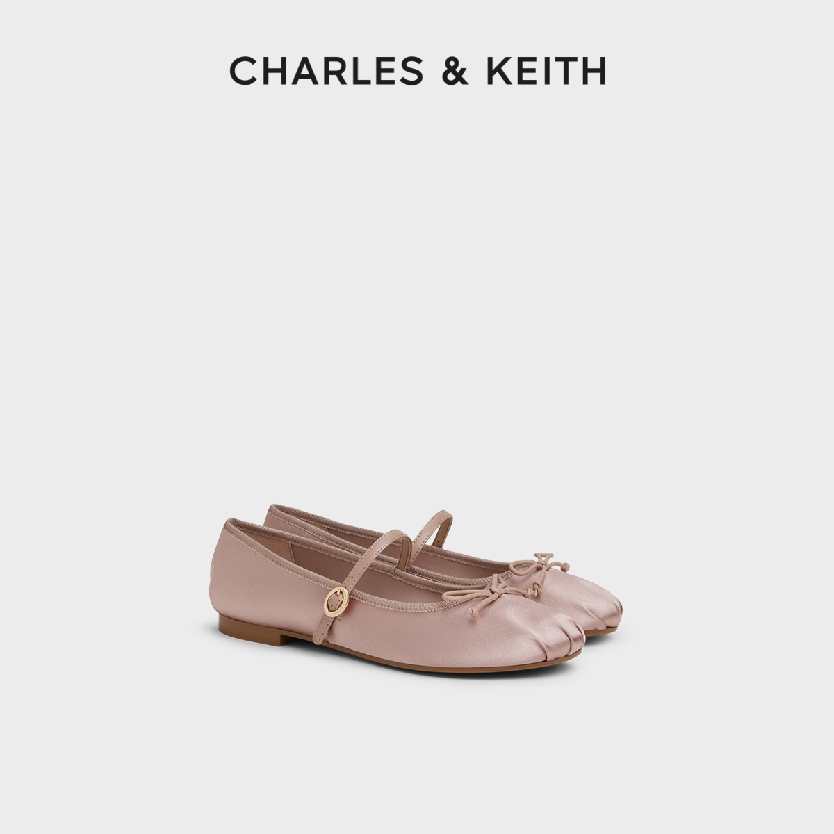 CHARLES&amp;KEITH レディースシューズ CK1-71720057 新作 チャイニーズボウ メリージェーンシューズ バレエシューズ