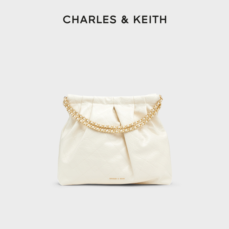 Charles&Keith Autumn Women's Bag Ck2-40671449 Large Capacity Shoulder Tote Bag Hobo Bag Wedding Bag for Women