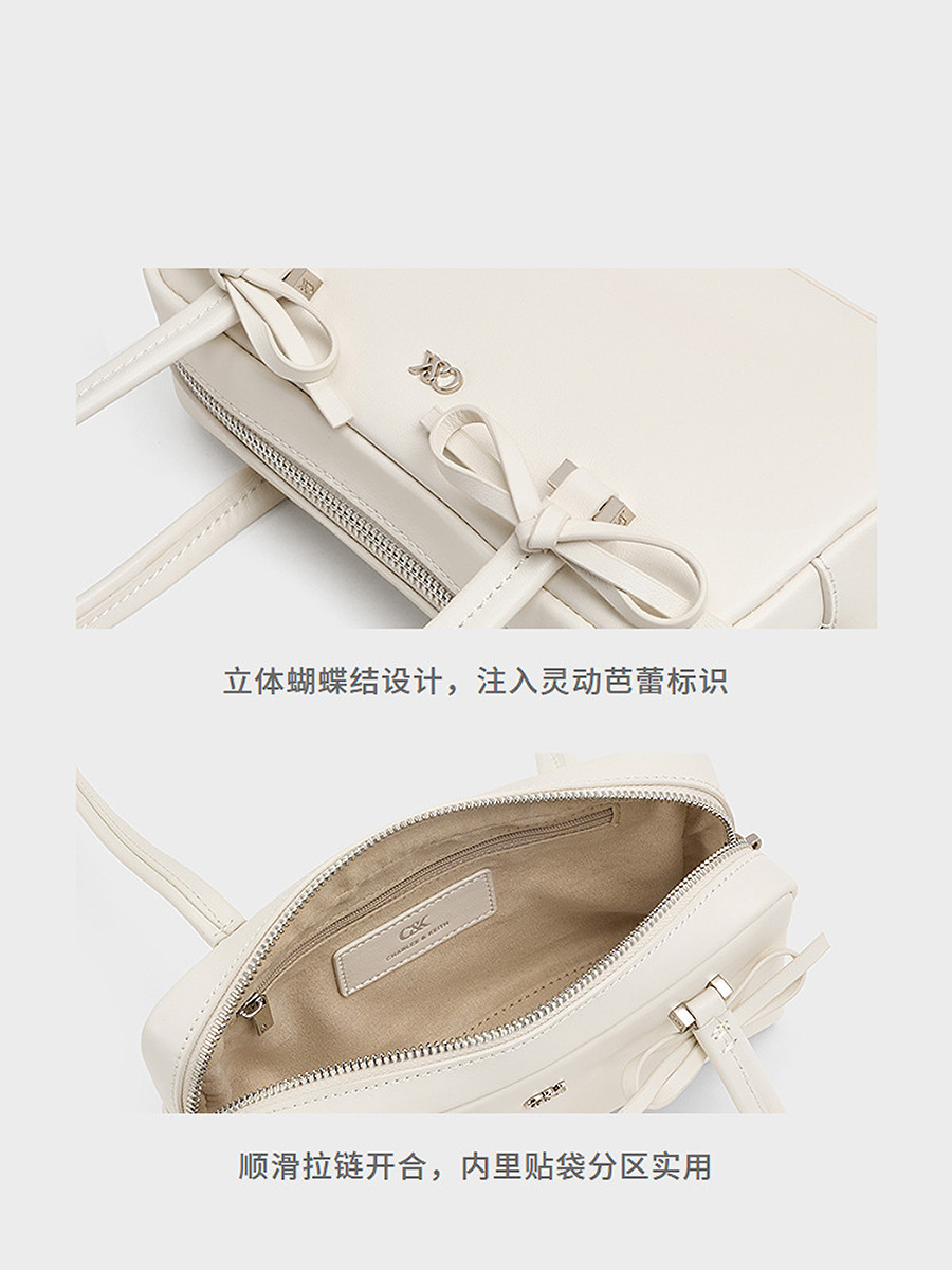 Charles&Keith25 Autumn New Model Sl2-20681234 Bowknot Long Strap Underarm Bag Pillow Bag