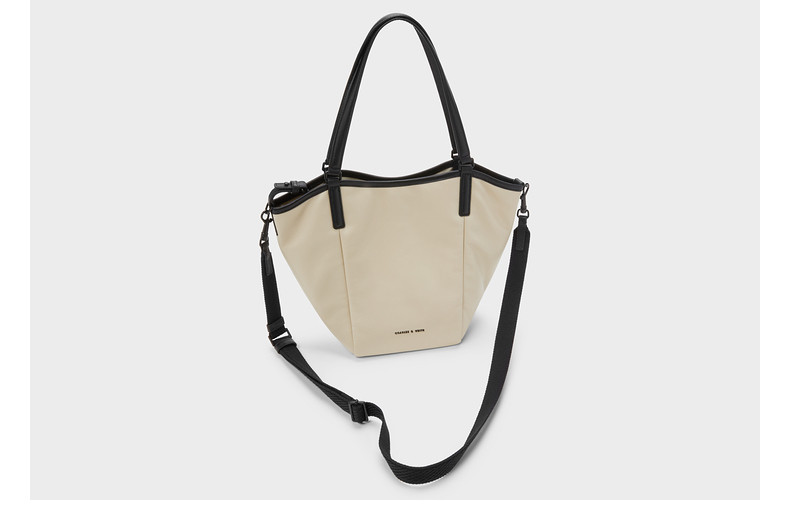 Сумка charles&keith23秋新款ck2-30782201大容量双面设计单肩托特包女 &