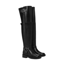 CHARLESKEITH autumn and winter womens boots CK1-90920136 fashionable belt buckle over-the-knee wide boots for women