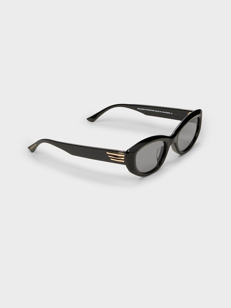 Charles&Keith25 New Autum Style Ck3-81280605 Retro Narrow Frame Cat-Eye Sunglasses