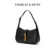 CHARLES/KEITH ກະເປົາຜູ້ຍິງໃນລະດູໃບໄມ້ປົ່ງແລະລະດູຮ້ອນ CK2-20151158 ຖົງໃສ່ຂີ້ແຮ້ບ່າແບບງ່າຍດາຍ