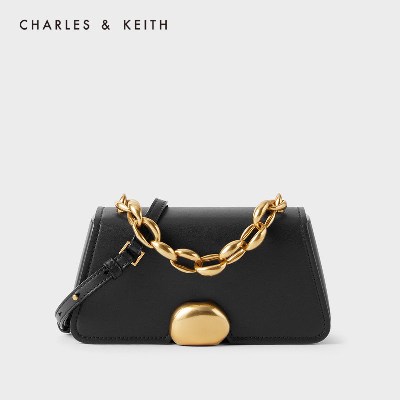 CHARLESKEITH Bag Women CK2-50701089 Chain Hand Small Square Bag Mini Black Shoulder Bag