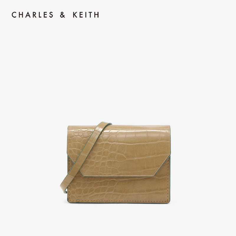 CHARLES & KEITH Women's bag CK6-50840189 Clamshell shoulder organ bag wallet female