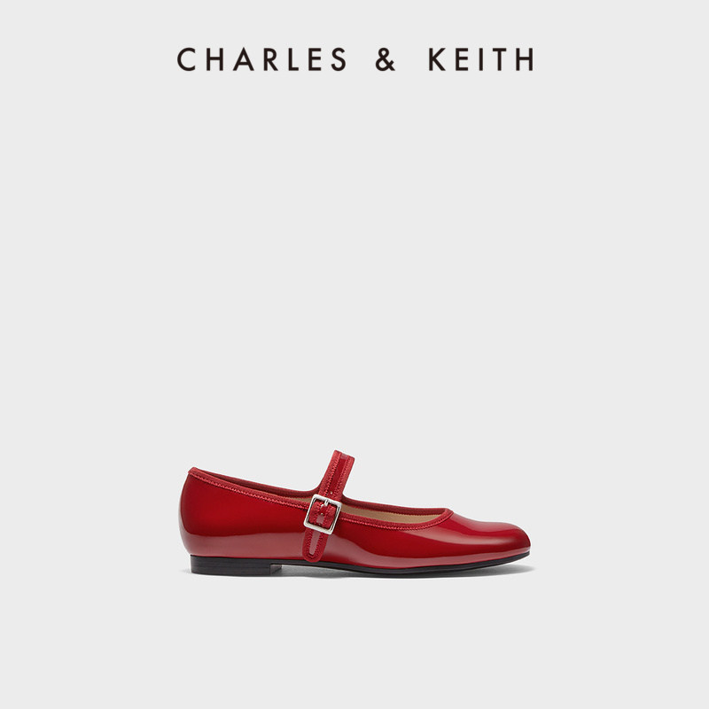 CHARLES&KEITH23 Autumn Winter New CK1-71720047 Fashion Leather Shoes Leather Mary Precious Shoes Women Shoes-Taobao