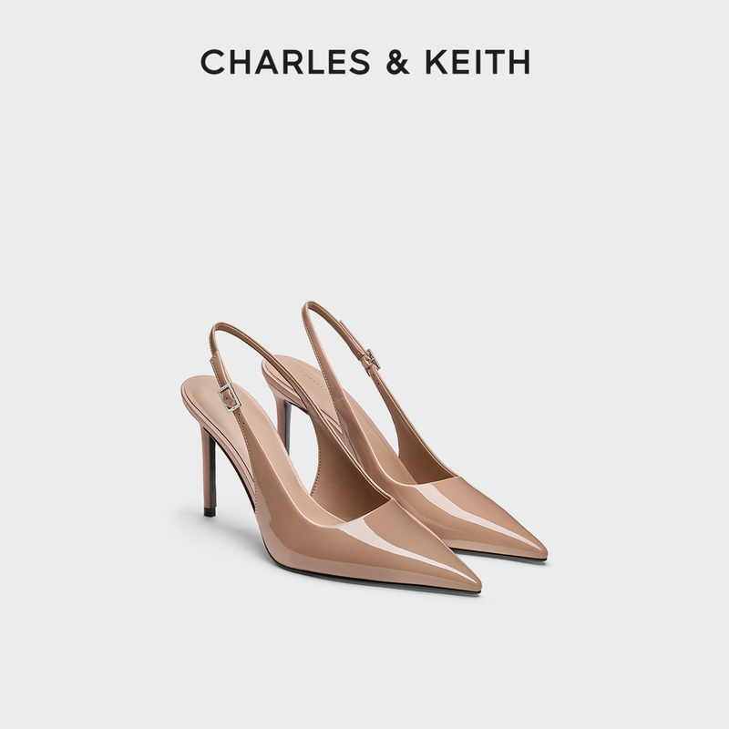 Charles&Keith Autum Women's Shoes Ck1-60280496 Patent Leather Pointed Toe High Heels Stiletto Sandals Flats Charles&Keith Autum Women's Shoes Ck1-60280496 Patent Leather Pointed Toe High Heels Stiletto Sandals Flats