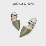 CHARLES&KEITH Летняя женская обувь CK1-70900295, женские мюли в полоску с острым носком на треноге