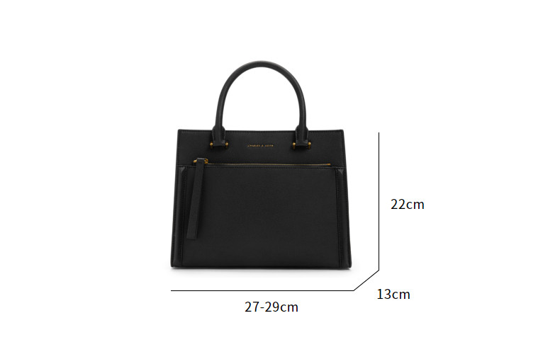 Сумка charles&keith春季新款ck2-30782210简约通勤手提单肩托特包女