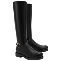 CHARLESKEITH autumn and winter womens boots CK1-90900110 womens retro high zipper knight boots womens shoes