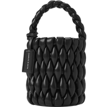 CHARLESKEITH24 summer new style CK2-10782404 woven soft hand-held crossbody bucket bag for women