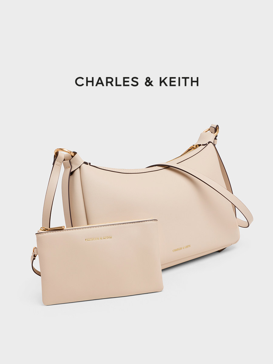 Charles&Keith25 New Autumn Collection Ck2-20671783 Retro Soft Simple Handbag Shoulder Bag Underarm Bag